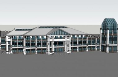 SketchUp Business Model: Modern Multi-Story Commercial Club with Three-Layer Glass Facade-BIM WORLD