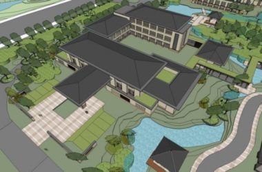 Modern Chinese-Style Multi-Story Resort Hotel Model in SketchUp-BIM WORLD