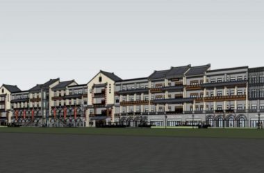 SketchUp Business Model: Modern Multi-Story Commercial Street in Chinese Style-BIM WORLD