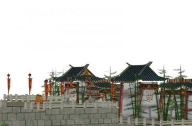 SketchUp Model of a Multi-Story Ancient Chinese Temple-BIM WORLD
