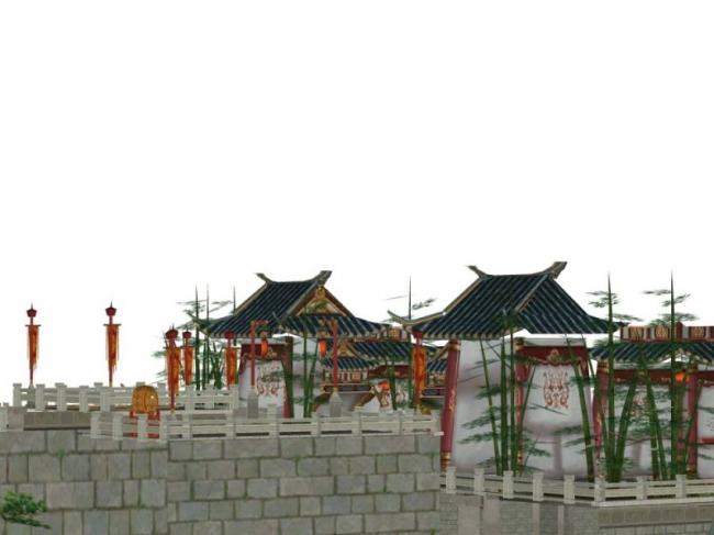SketchUp Model of a Multi-Story Ancient Chinese Temple