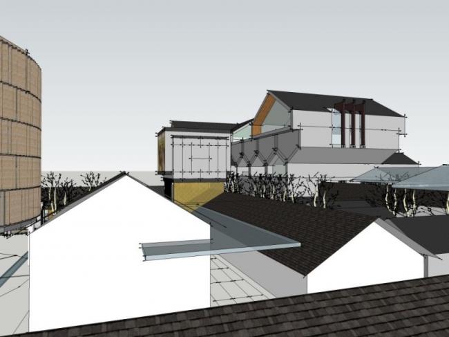 SketchUp Business Model: Multi-Story Commercial Street in Modern Chinese Style