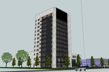 Modern High-Rise Office Building Sketchup Model-BIM WORLD