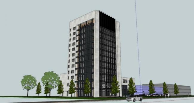 Modern High-Rise Office Building Sketchup Model