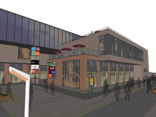 SketchUp Business Model: Modern Multi-Story Commercial Street Design