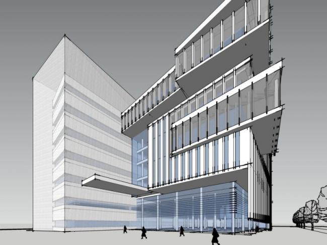 SketchUp Cultural Model: Modern Multi-Story Library Architecture