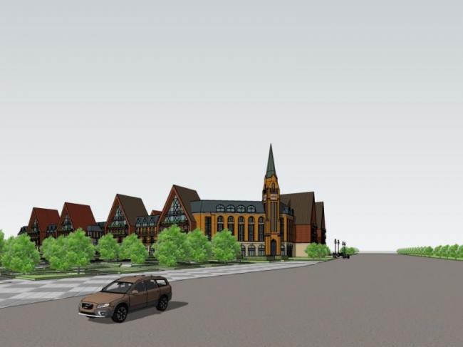 SketchUp Business Model: Multi-Story Commercial Streets in Classical Style