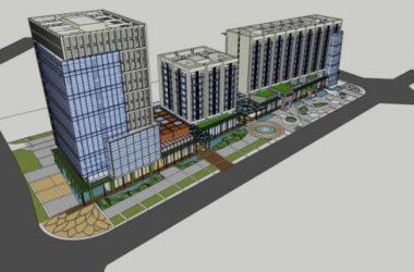 Modern High-Rise Residential Model with Ground-Floor Commercial Space in SketchUp-BIM WORLD