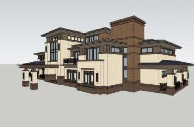 SketchUp Business Model: Designing a Multi-Story Classical Style Clubhouse-BIM WORLD