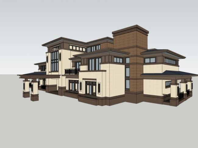 SketchUp Business Model: Designing a Multi-Story Classical Style Clubhouse