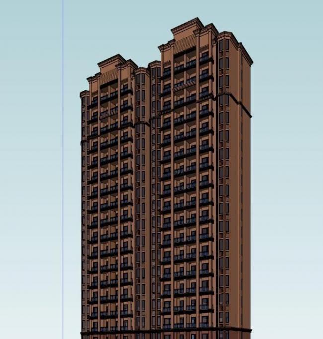 SketchUp Models of Residential Buildings: High-Rise and Classical Styles