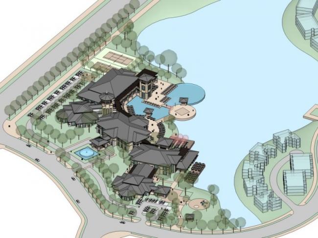 SketchUp Business Model Featuring Clubhouse in European Classical Style