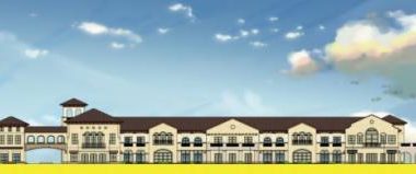 SketchUp Business Model: Multi-Story Commercial Street in Spanish Classical Style-BIM WORLD