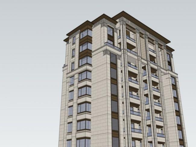 SketchUp Residential Models: High-Rise and Classical Style Buildings