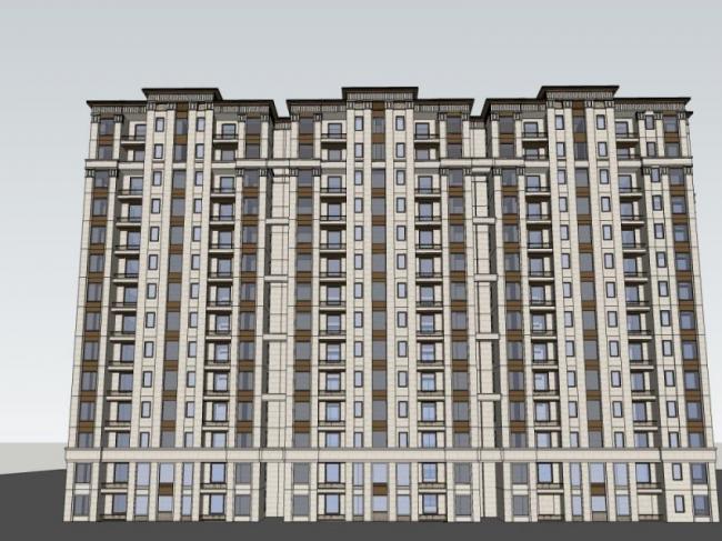 SketchUp Residential Models: High-Rise and Classical Style Buildings