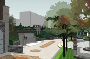 Classical Street Landscape Model in SketchUp-BIM WORLD