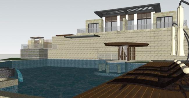 Modern Villa Landscape Design in SketchUp