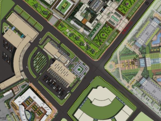 SketchUp Design: Multi-Story High-Rise Bus Terminal on Station Road Bridge