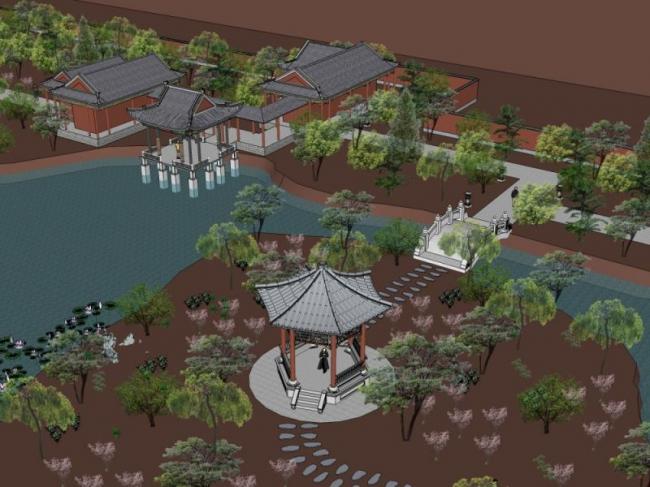SketchUp Landscape Design: Chinese Garden and Traditional Style Architecture