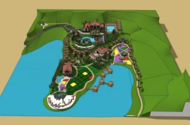 Modern Waterfront Landscape Design in SketchUp-BIM WORLD