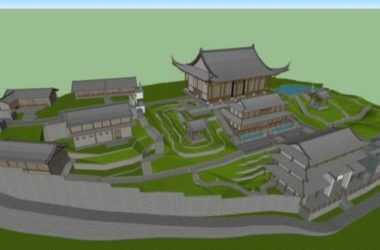 SketchUp Model of an Ancient Multi-Story Chinese Temple-BIM WORLD