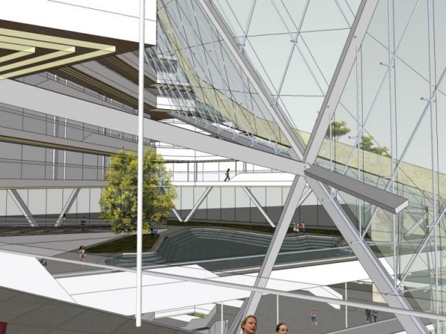 Modern Multi-Story Office Building Model in SketchUp