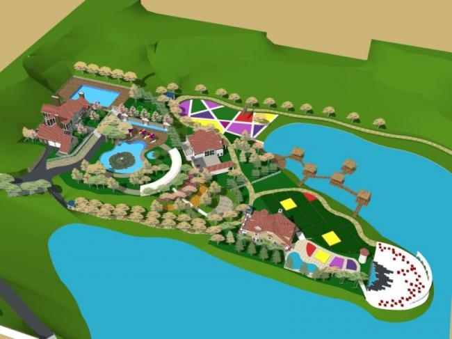 Modern Waterfront Landscape Design in SketchUp