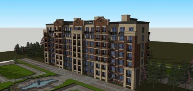Classical Multi-Story Residential Model in SketchUp