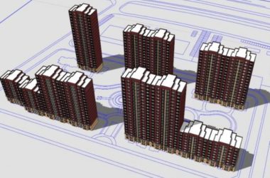 Modern High-Rise Residential Buildings | SketchUp Residential Model-BIM WORLD