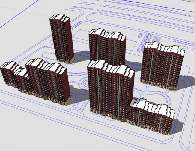 Modern High-Rise Residential Buildings | SketchUp Residential Model