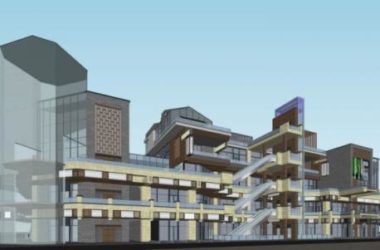 Modern High-Rise Commercial Office Complex Rendered in SketchUp-BIM WORLD