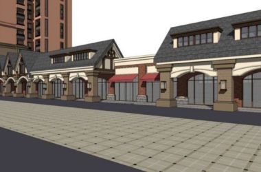 SketchUp Model of a Classical High-Rise Residential Community with Ground Floor Retail-BIM WORLD