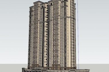 SketchUp Residential Model: High-Rise Living with Ground-Floor Retail in Classic Style-BIM WORLD