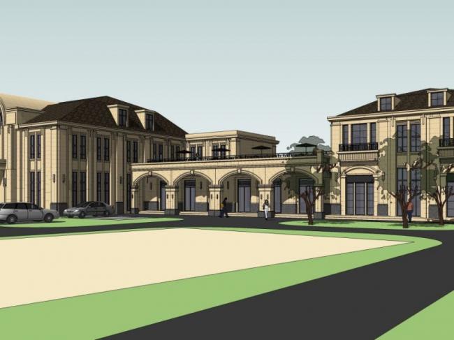 SketchUp Business Model: Designing a Classical Style Farmhouse Clubhouse