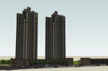 SketchUp Model of a Classic-Style High-Rise Residential Building with Ground-Floor Commercial Space-BIM WORLD