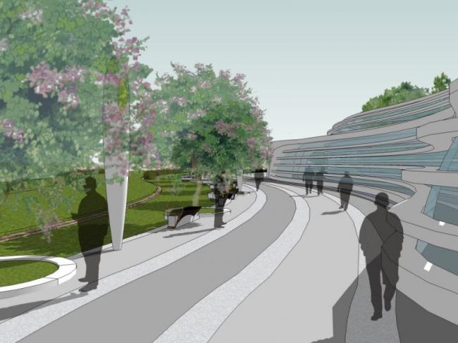 Modern Clubhouse Landscape Design in SketchUp