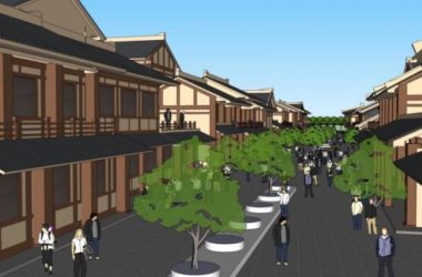 SketchUp Business Model: Chinese-Style Commercial Street Design-BIM WORLD
