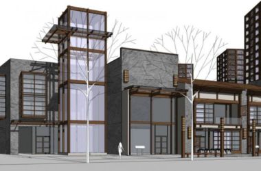 SketchUp Complex Model: Modern Multi-Story Commercial Building-BIM WORLD