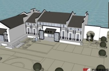 Modern Chinese Style Station Road and Bridge SketchUp | Waiting Hall Design-BIM WORLD