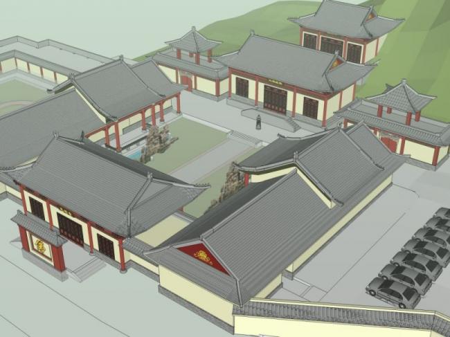 SketchUp Model of Multi-Storey Mount Wutai Temple: Ancient Chinese Architecture