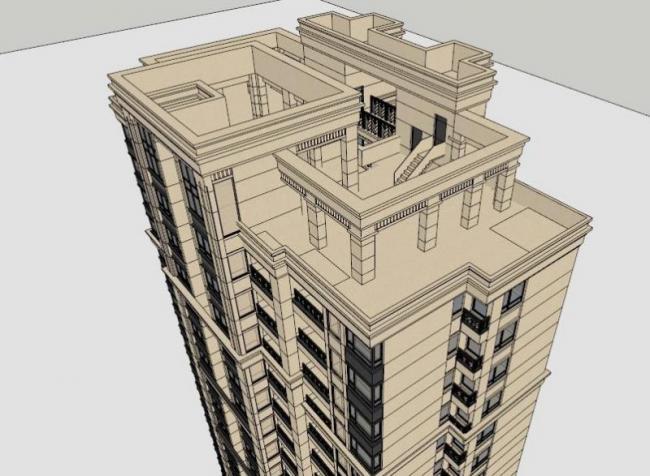 SketchUp Residential Models: Classical-Style High-Rise Buildings