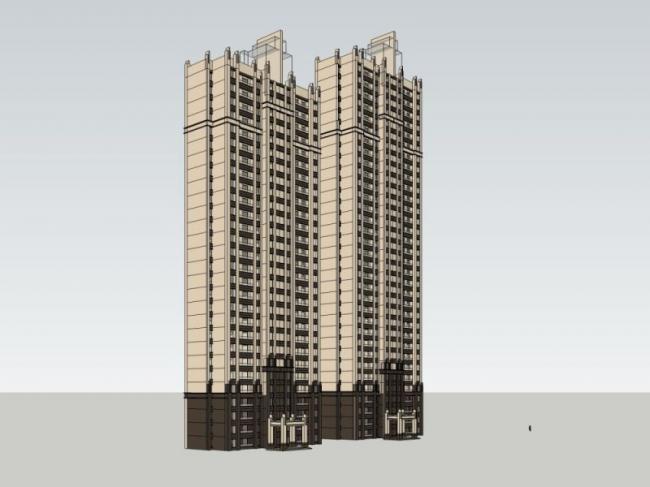 SketchUp Residential Models: High-Rise and Classical Style Buildings