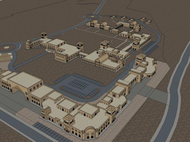 SketchUp Business Model: Classical Style on Commercial Street