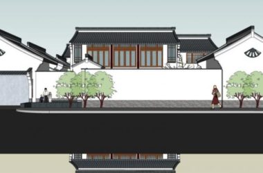SketchUp Business Model: Multi-Story Modern Chinese Style Club Design-BIM WORLD