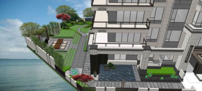 Modern Multi-Story Residential Model in SketchUp