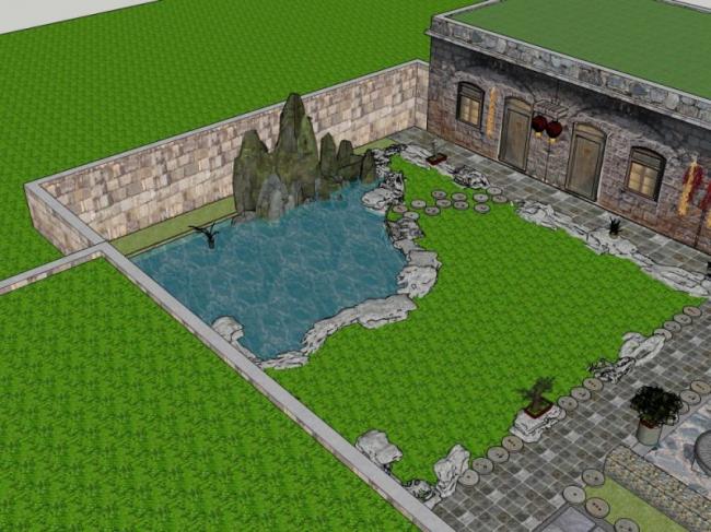 SketchUp Residential Design | Cave Kiln in Oriental Neoclassical Style