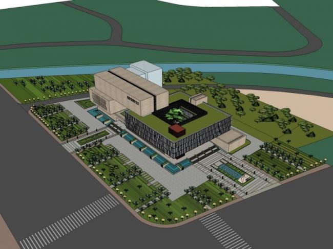 Modern Multi-Story Cultural Archive in SketchUp: Architectural Design and Style