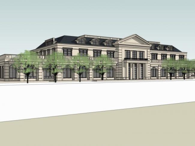 SketchUp Business Model: Clubhouse Design in French Classical Style