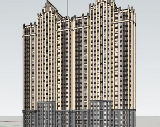SketchUp Residential Models: Classical High-Rise Apartment Buildings