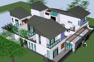 SketchUp Residential Model Featuring a Chinese-Style Courtyard-BIM WORLD